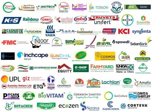 Logos of exhibitors and partners at a recent Agitech Grand Expo edition
